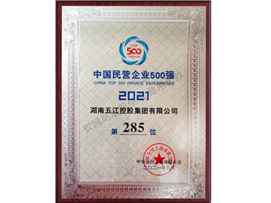 中國民營企業500強第285位（2021年）